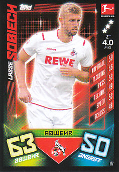 Lasse Sobiech 1. FC Koln 2019/20 Topps MA Bundesliga #177